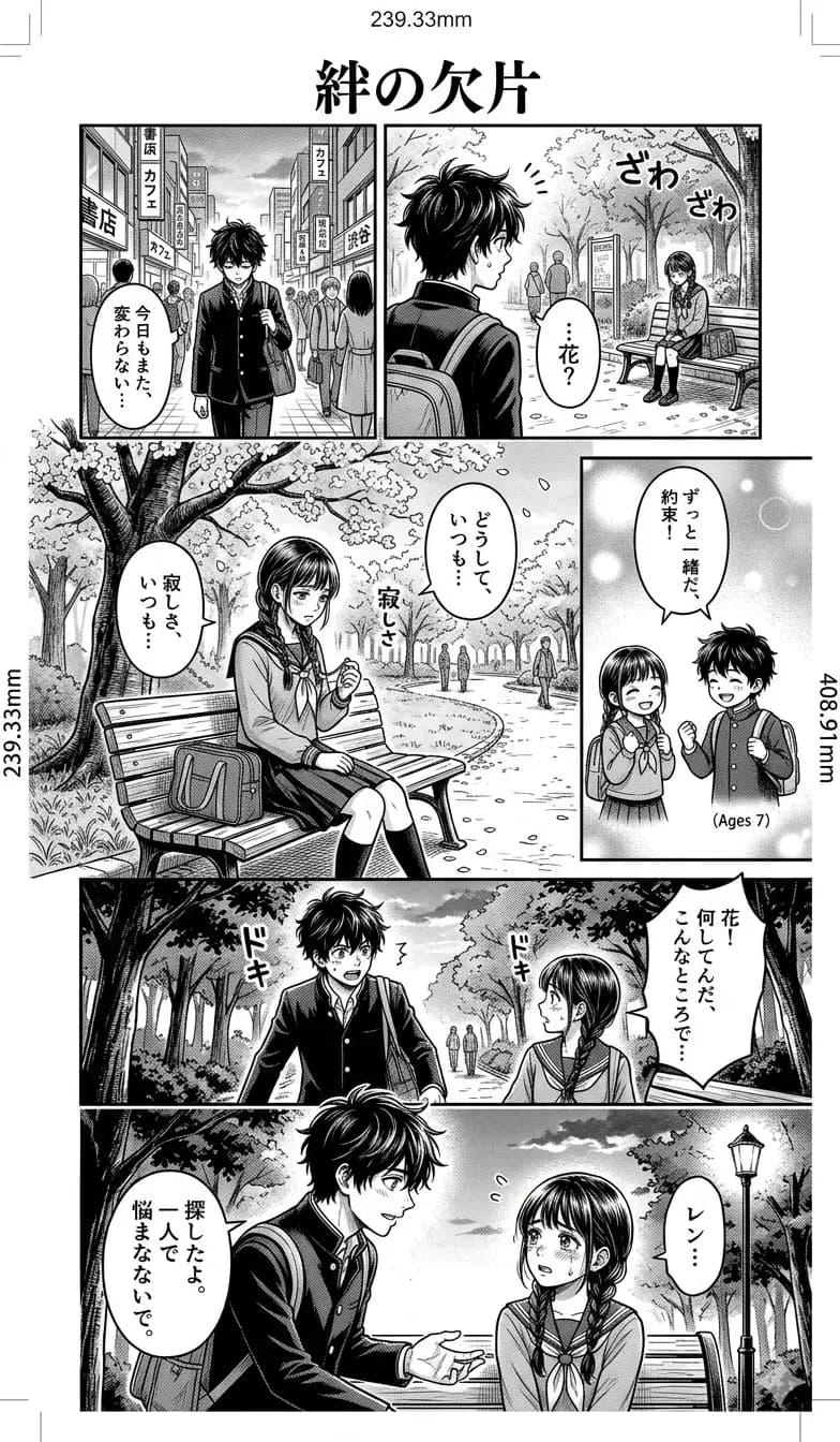 Vertical Japanese manga panel before English translation